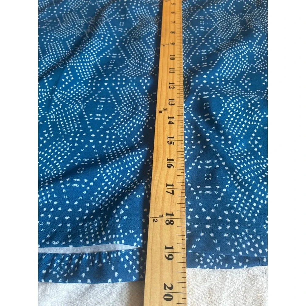 RipSkirt Hawaii Wrap Skirt Womens Large Blue‎ White Medallion Quick Dry Athletic